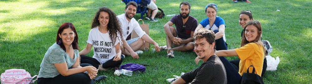 ISSS students on lawn